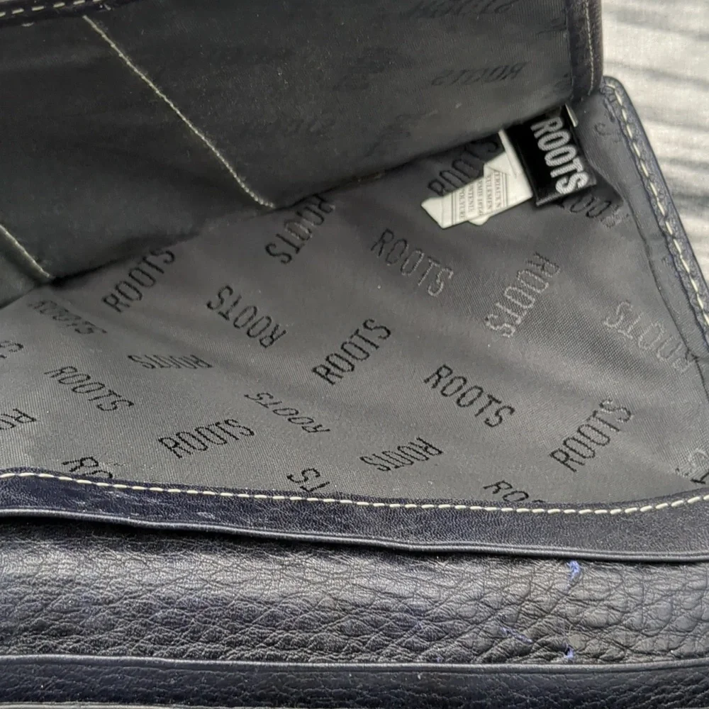 Roots Black Leather Wallet